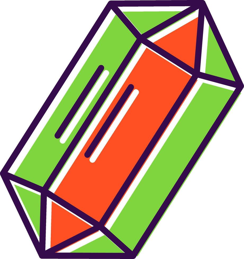 Crystal filled Design Icon vector