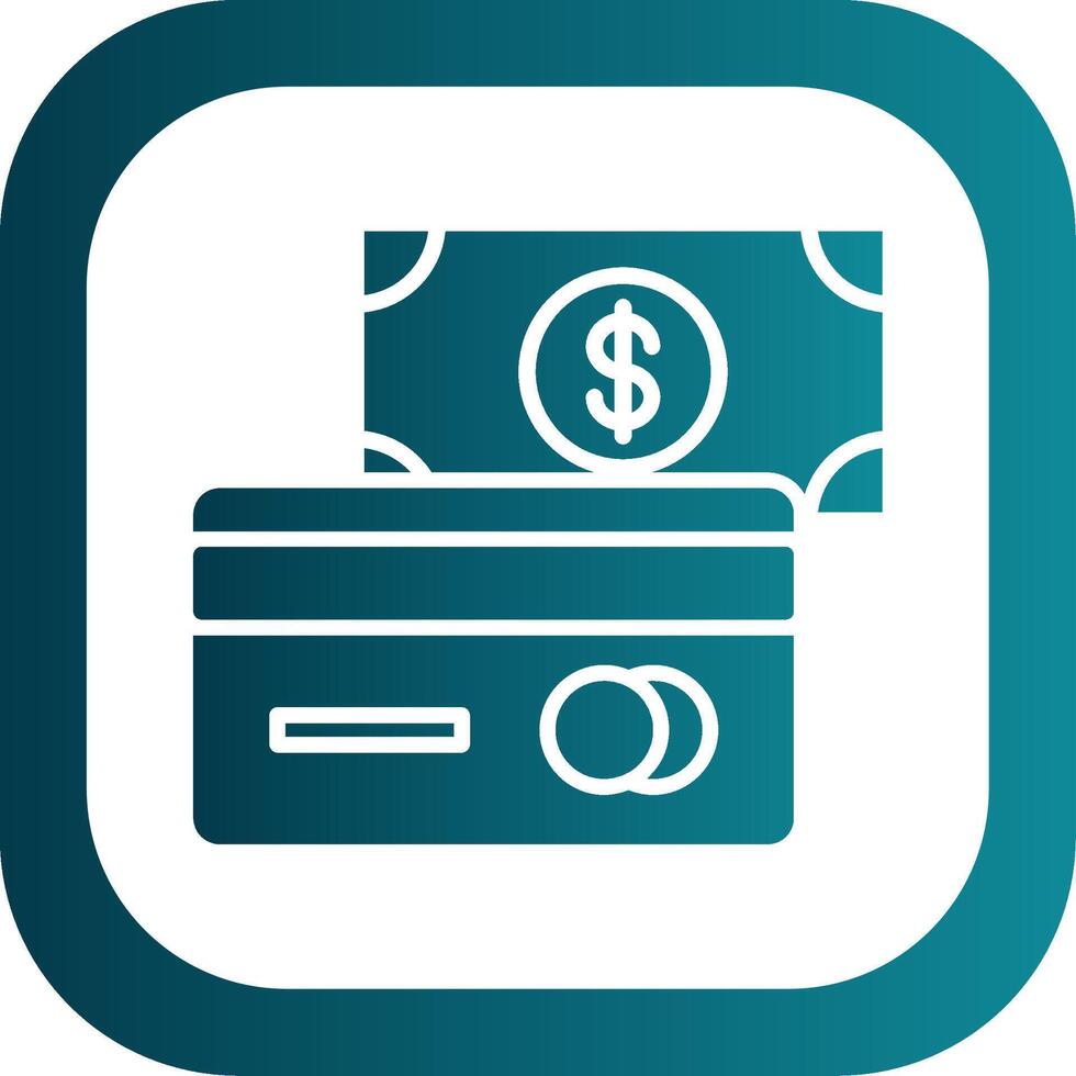 Payment Methods Glyph Gradient Corner Icon vector