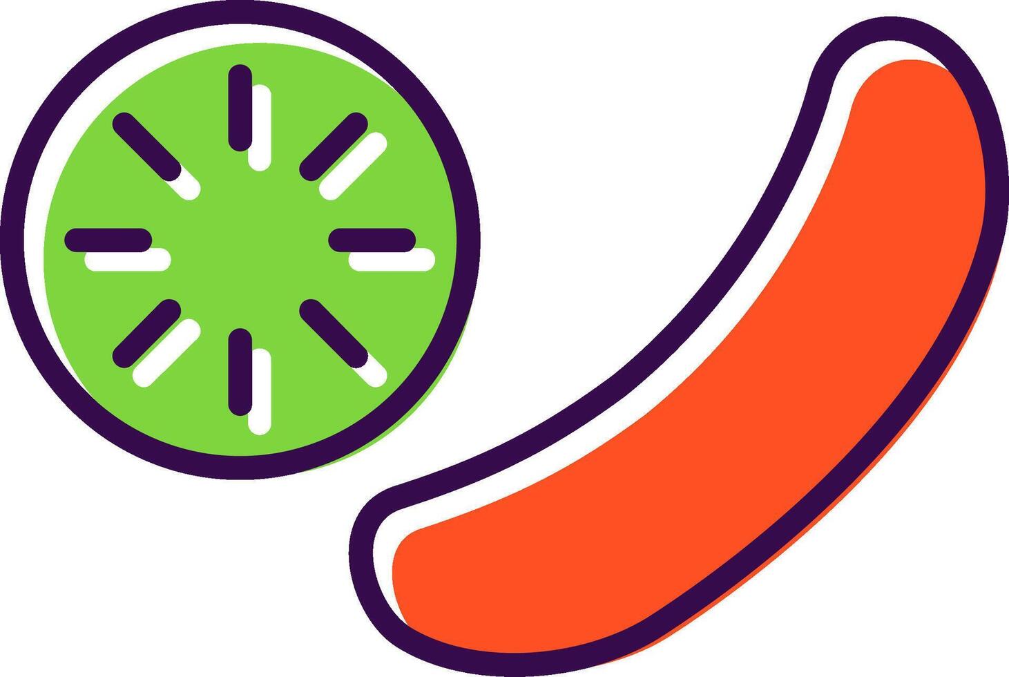 Cucumber filled Design Icon vector