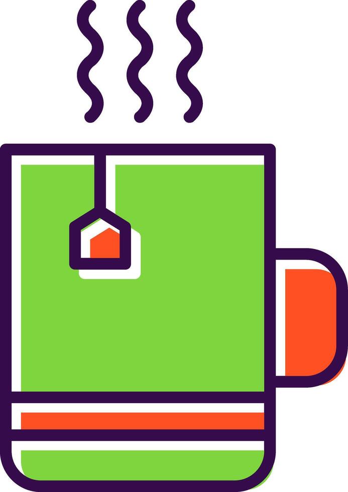 té lleno diseño icono vector