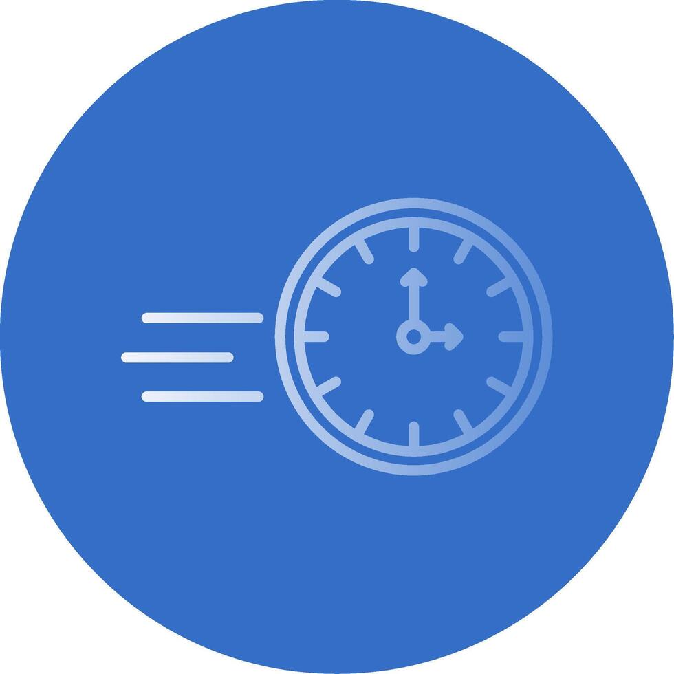 On Time Flat Bubble Icon vector
