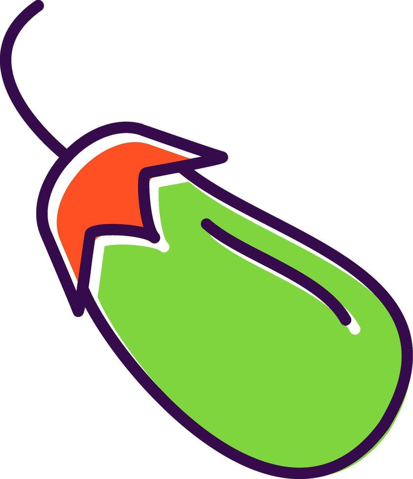 Brinjal filled Design Icon vector