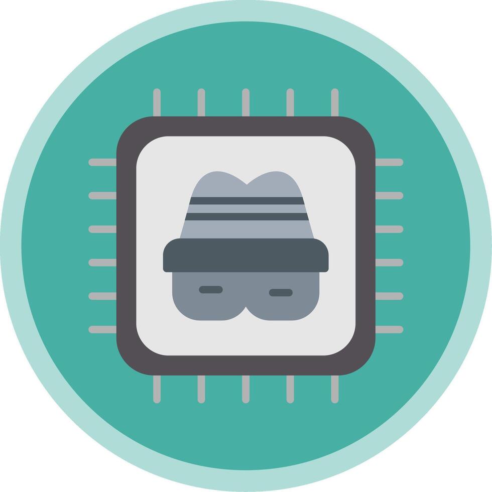 Chip Flat Multi Circle Icon vector
