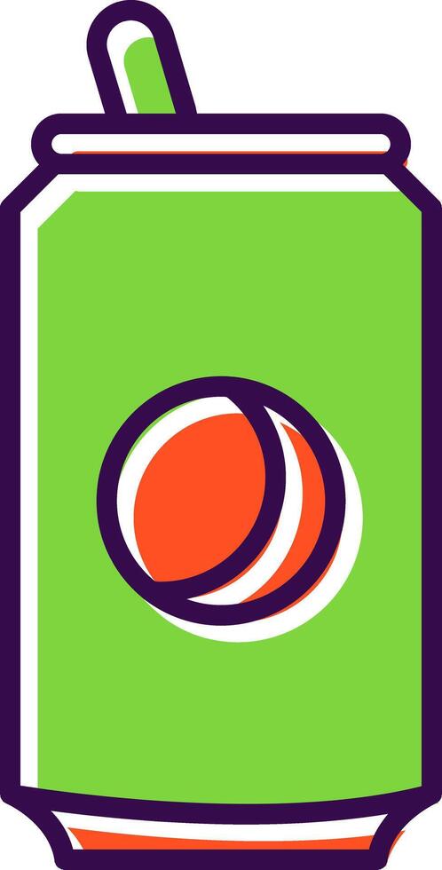 Soda Can filled Design Icon vector