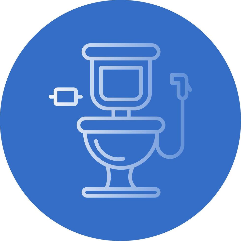 Toilet Flat Bubble Icon vector