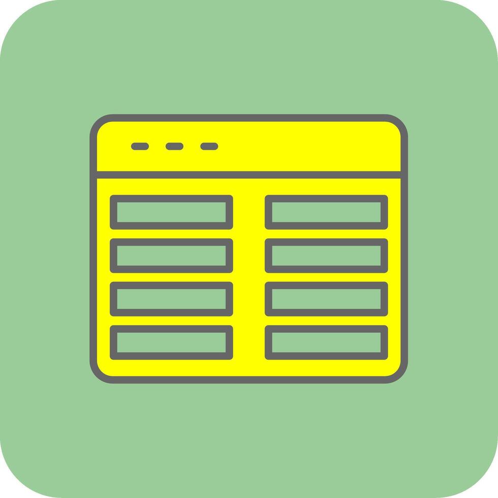 Web Programming Filled Yellow Icon vector