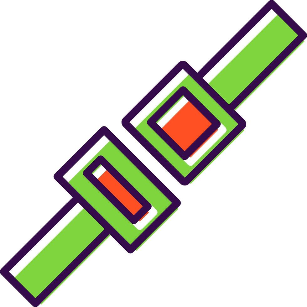 Seat Belt filled Design Icon vector