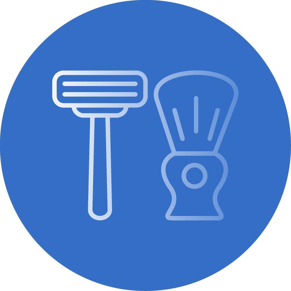 Shaving Flat Bubble Icon vector