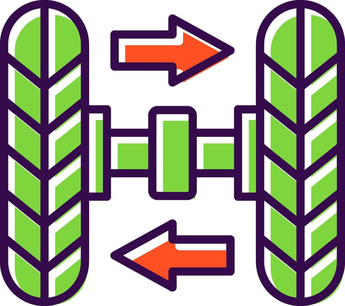 Wheel Alignment filled Design Icon vector