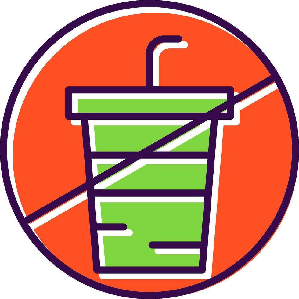 No Drink filled Design Icon vector
