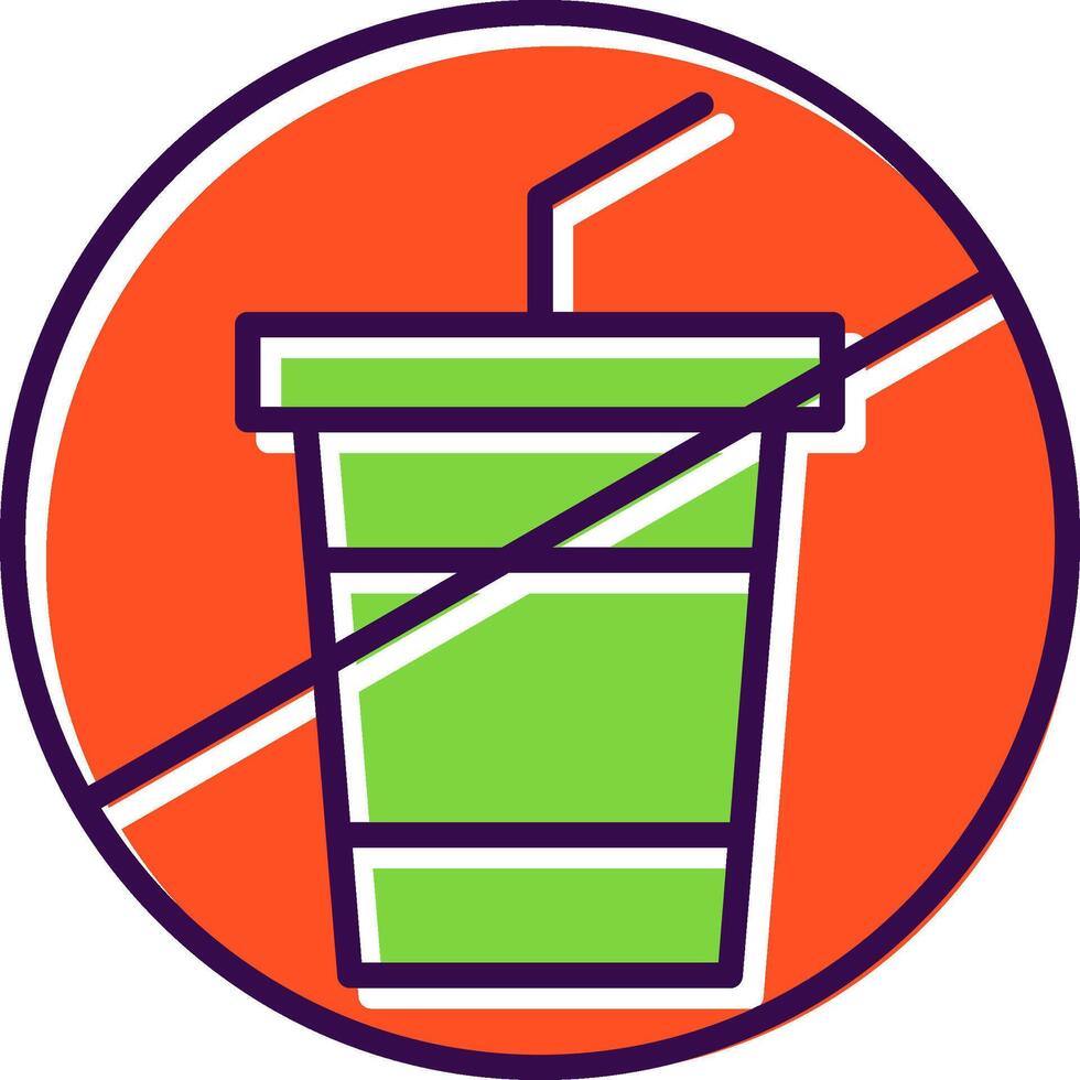 No Drink filled Design Icon vector