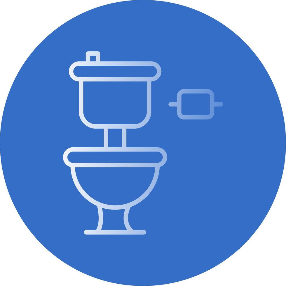 Toilet Flat Bubble Icon vector