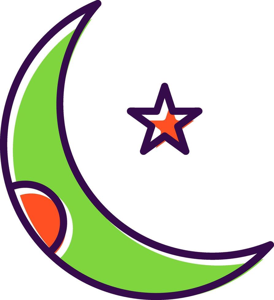 Moon filled Design Icon vector