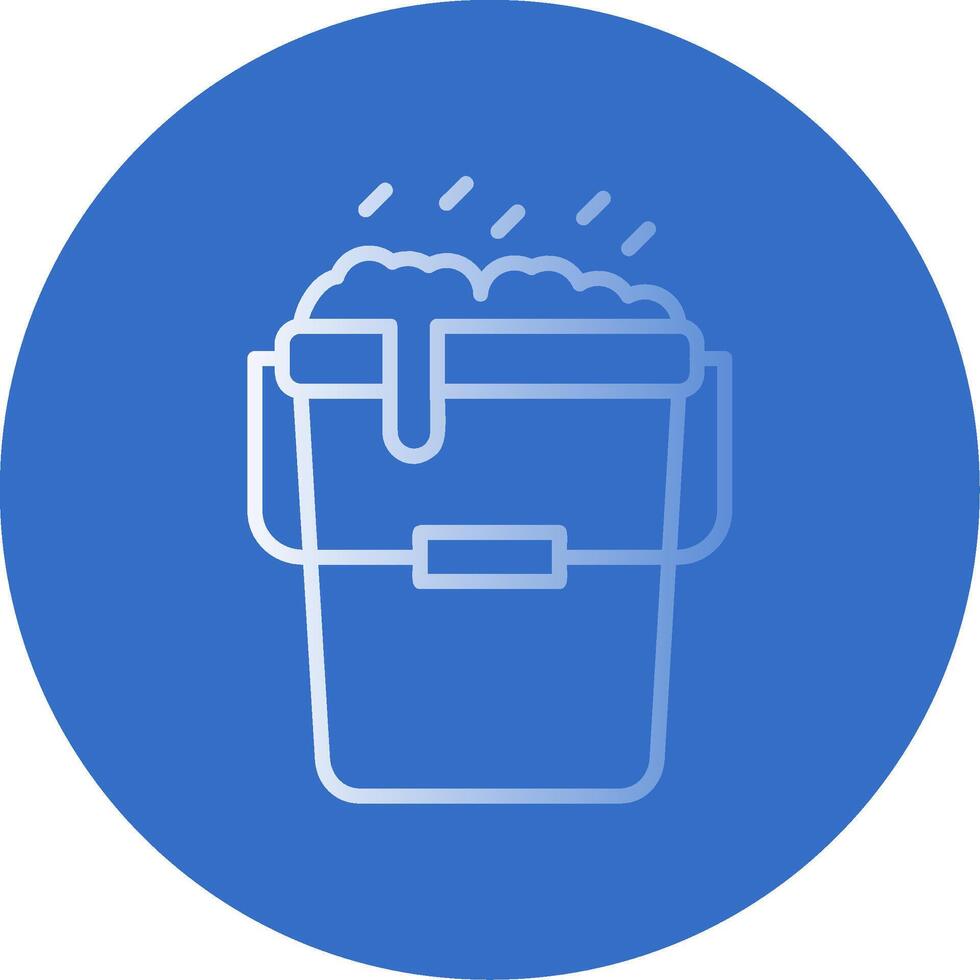 Bucket Flat Bubble Icon vector