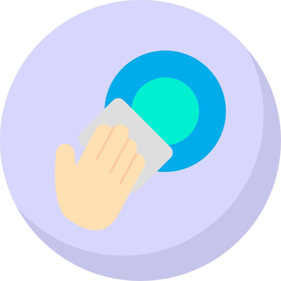 Dish Flat Bubble Icon vector