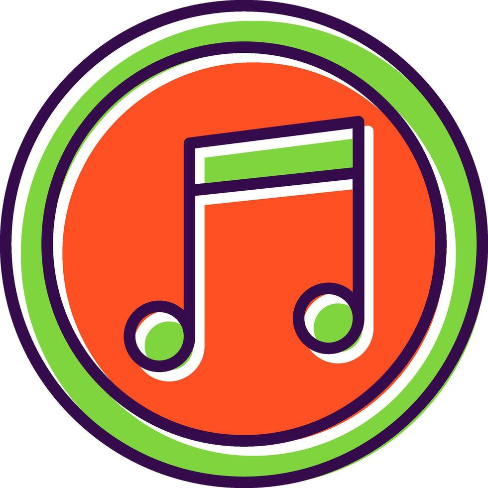 Music Note filled Design Icon vector