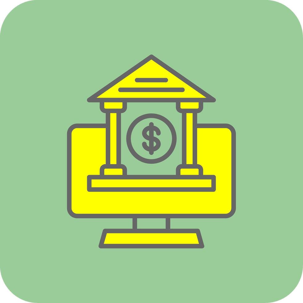 OnFilled Yellow Banking Filled Yellow Icon vector