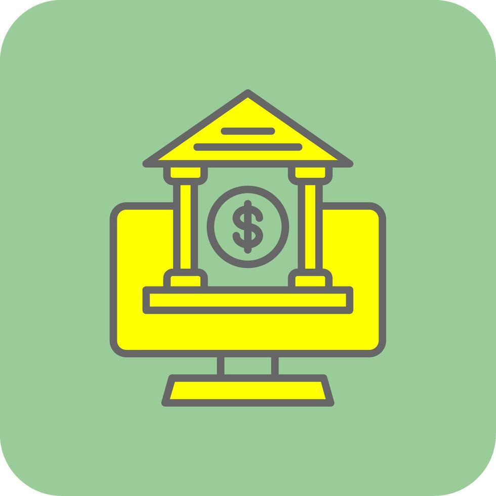 OnFilled Yellow Banking Filled Yellow Icon vector