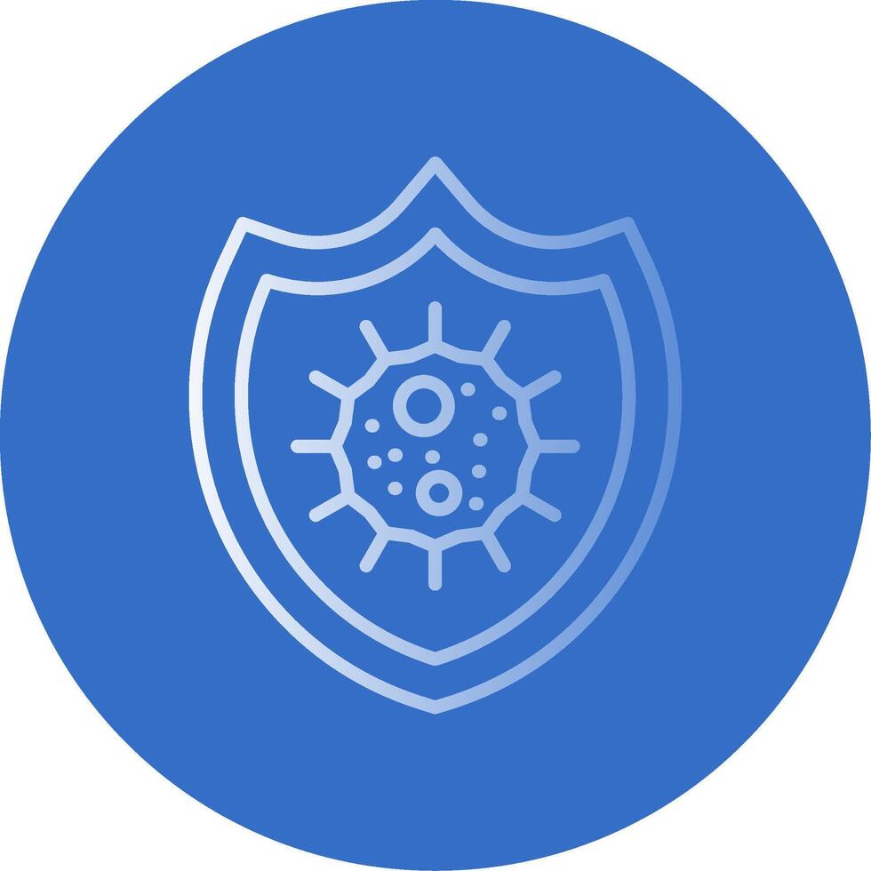 Bacteria Flat Bubble Icon vector