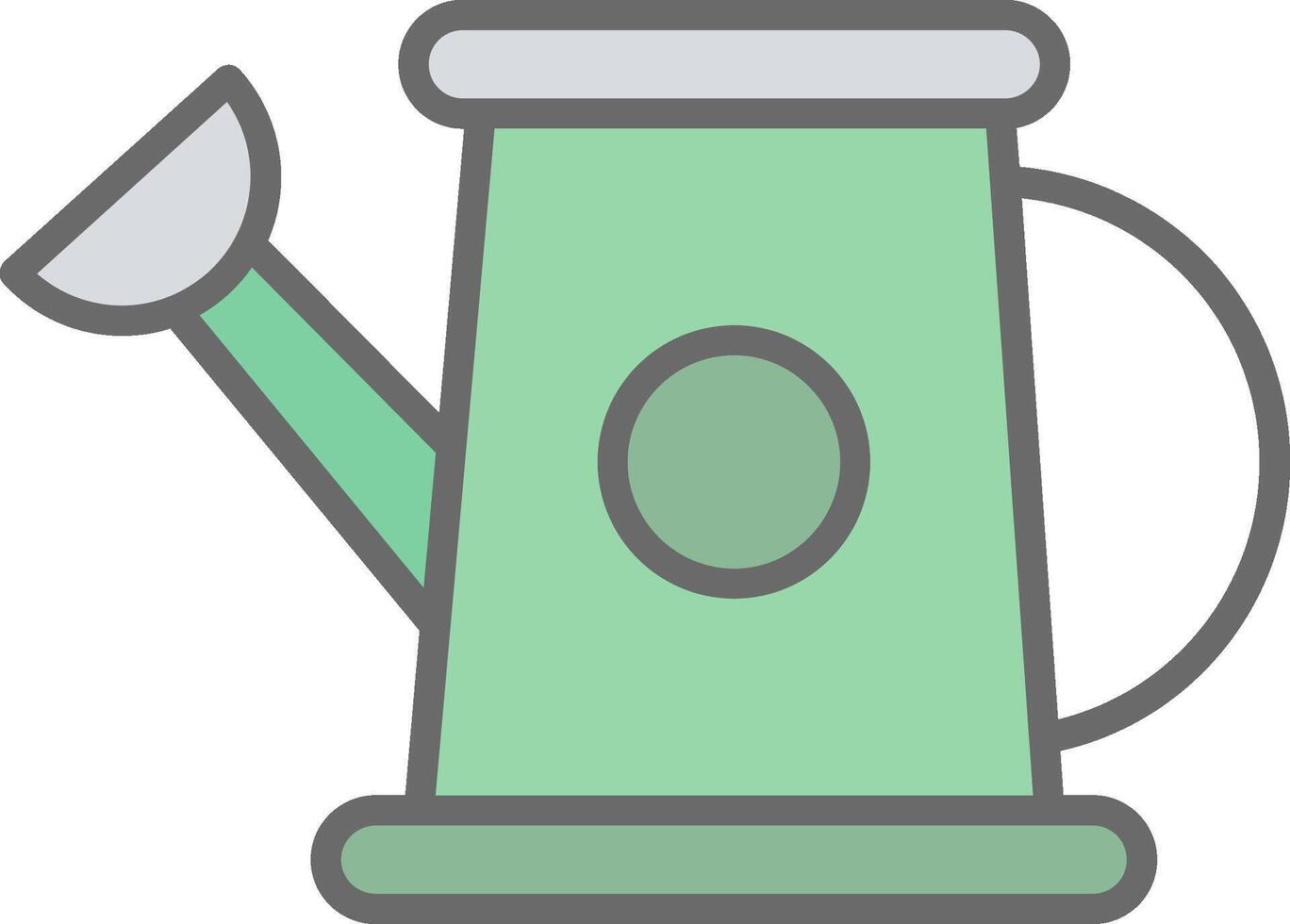 Watering Can Line Filled Light Icon vector