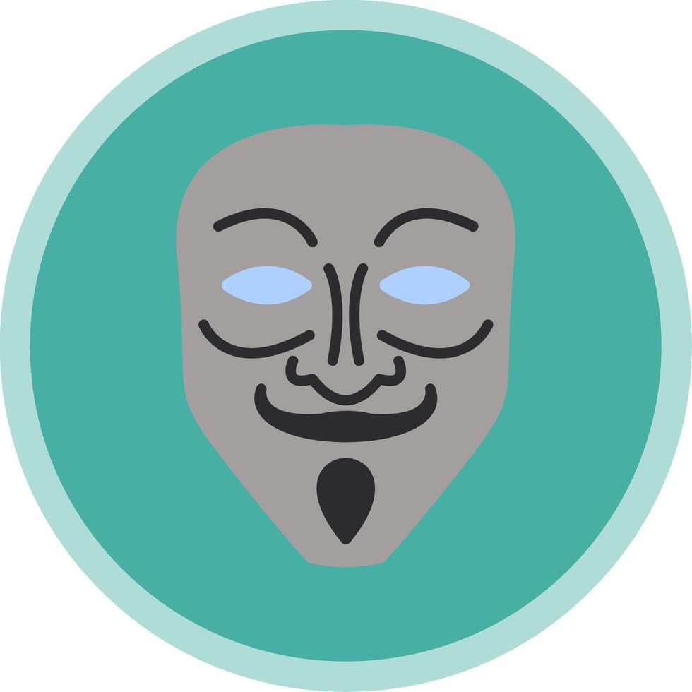 Mask Flat Multi Circle Icon vector