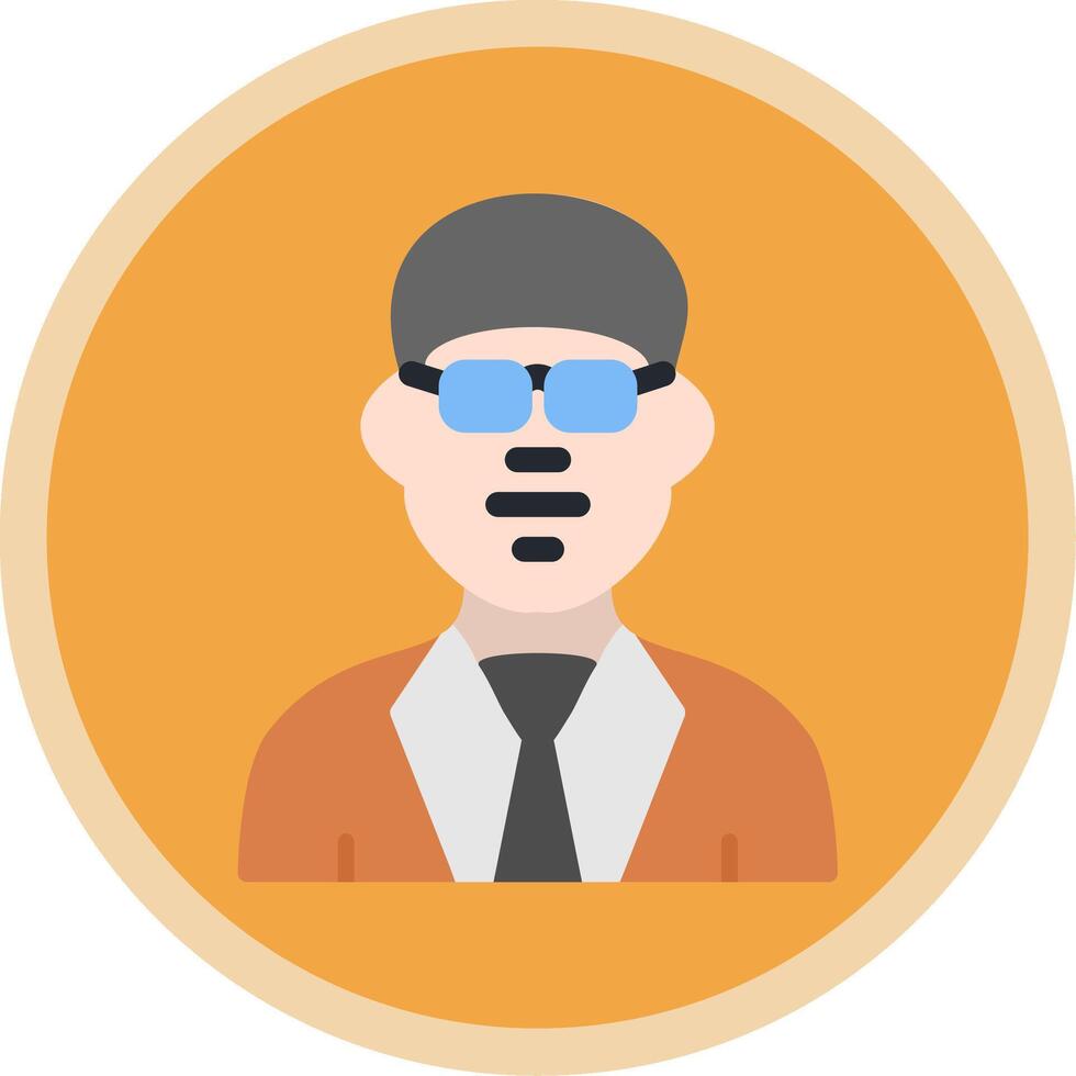 Man Flat Multi Circle Icon vector