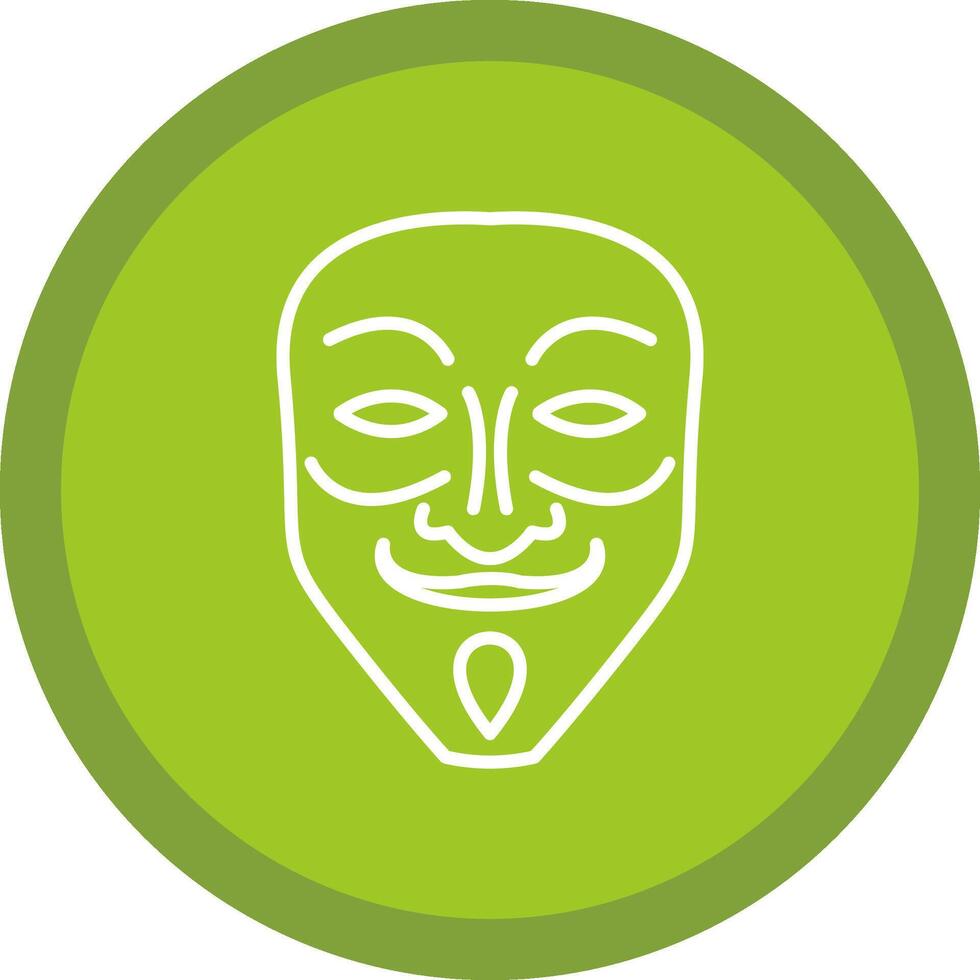 Mask Line Multi Circle Icon vector