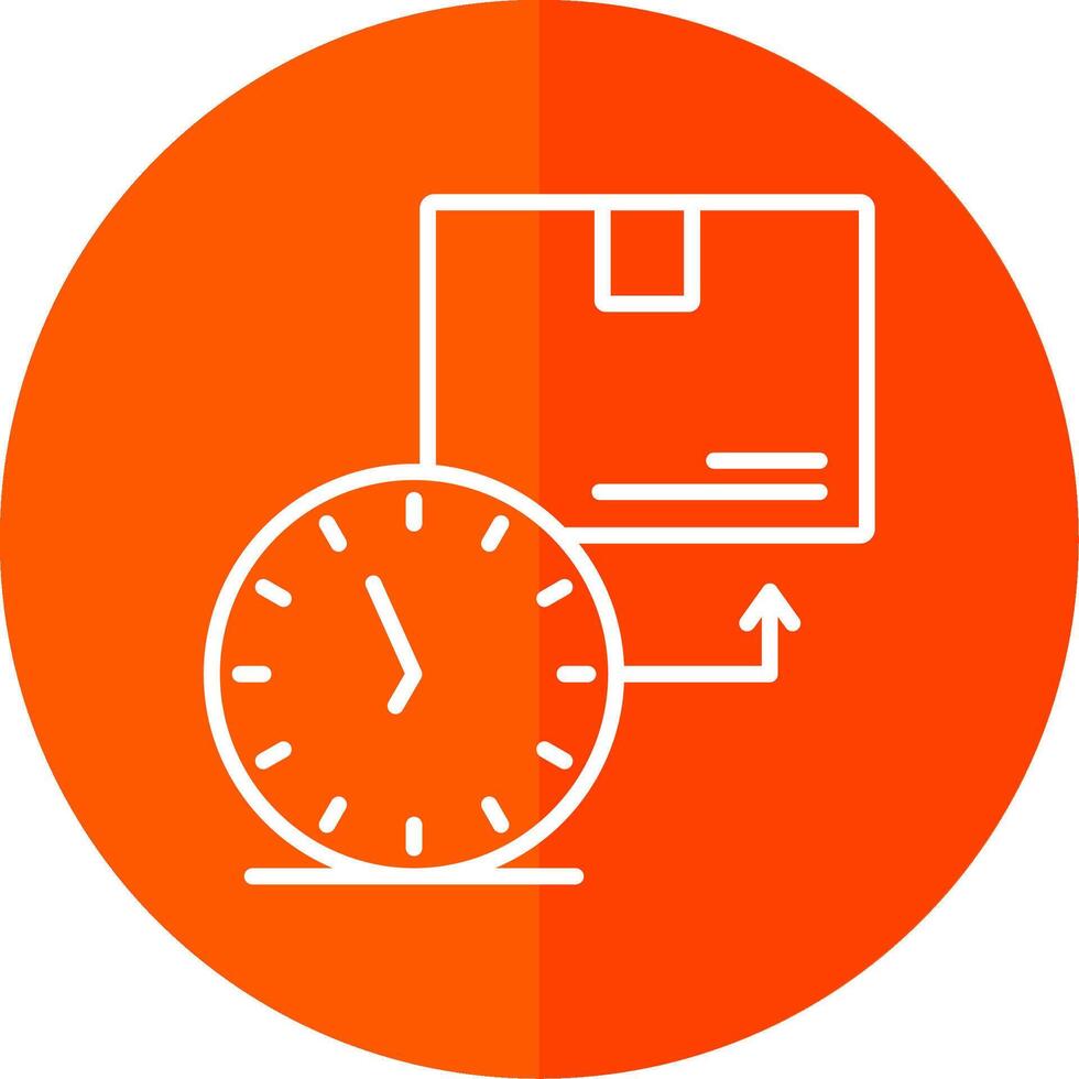 On Time Deliveries Line Yellow White Icon vector