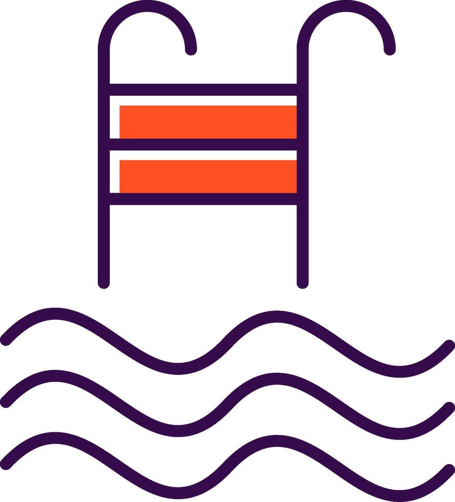 Swimming Pool filled Design Icon vector