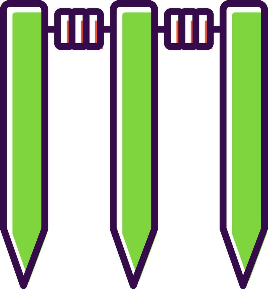Wicket filled Design Icon vector
