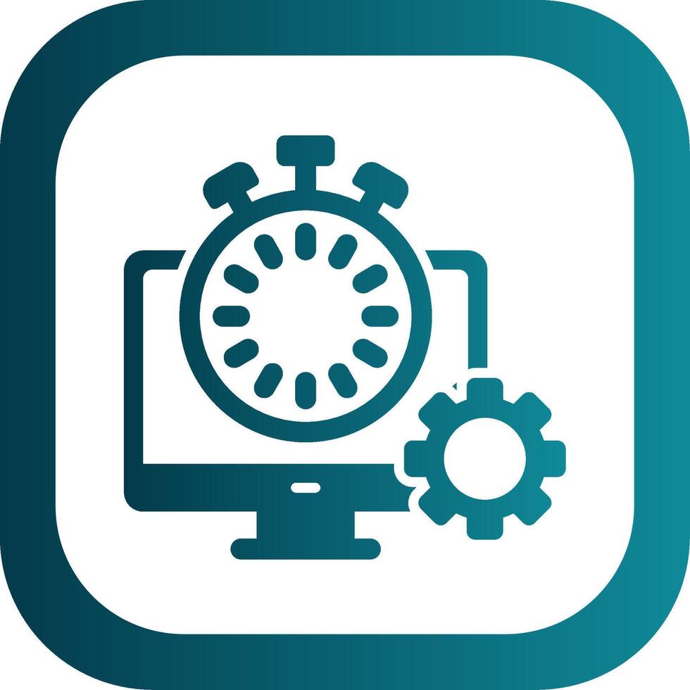 Fast Processing Glyph Gradient Corner Icon vector