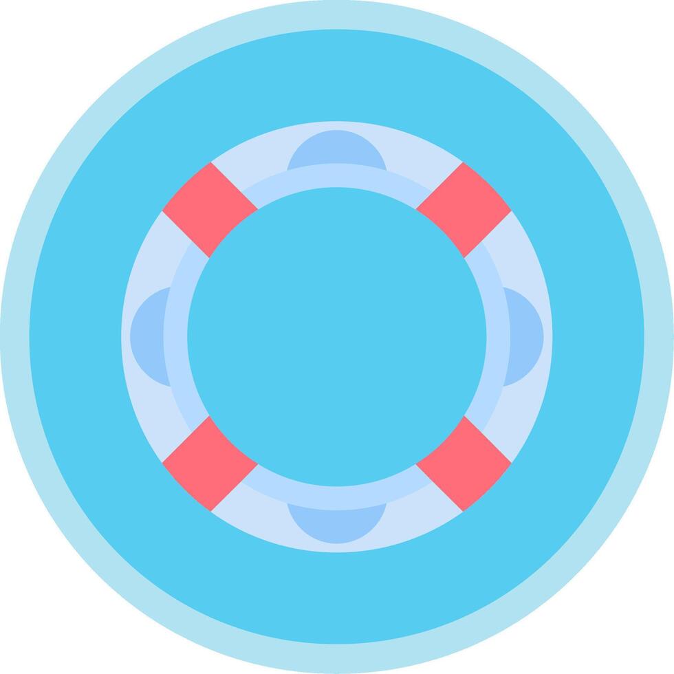 caucho anillo plano multi circulo icono vector