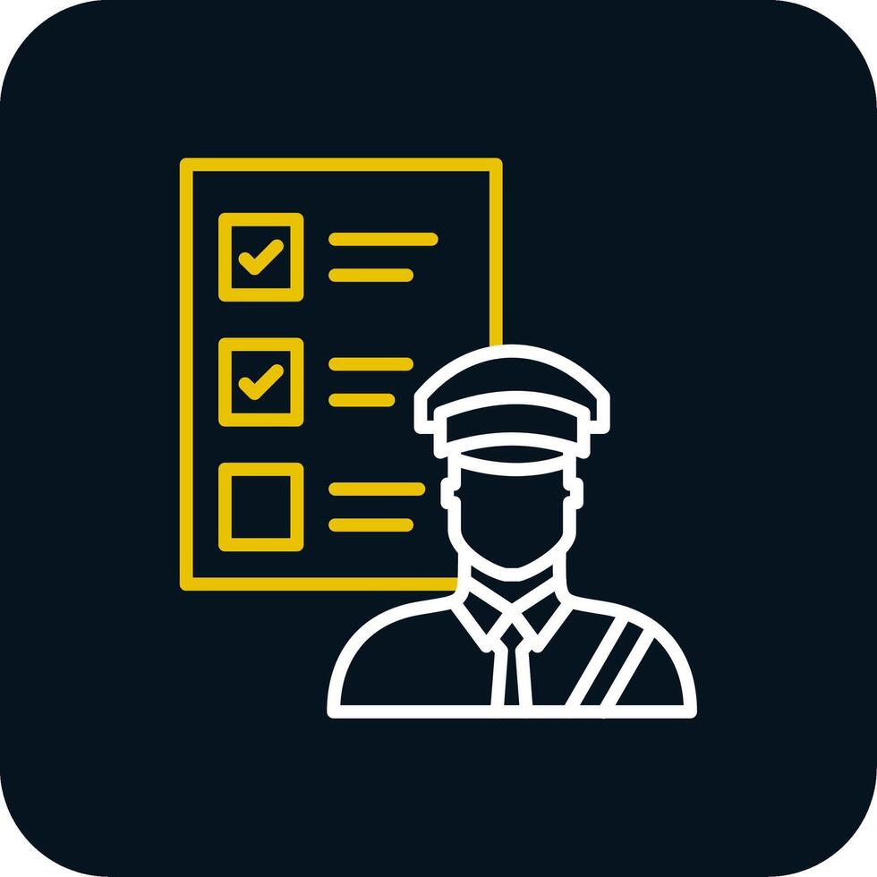 Customs Clearance Line Red Circle Icon vector