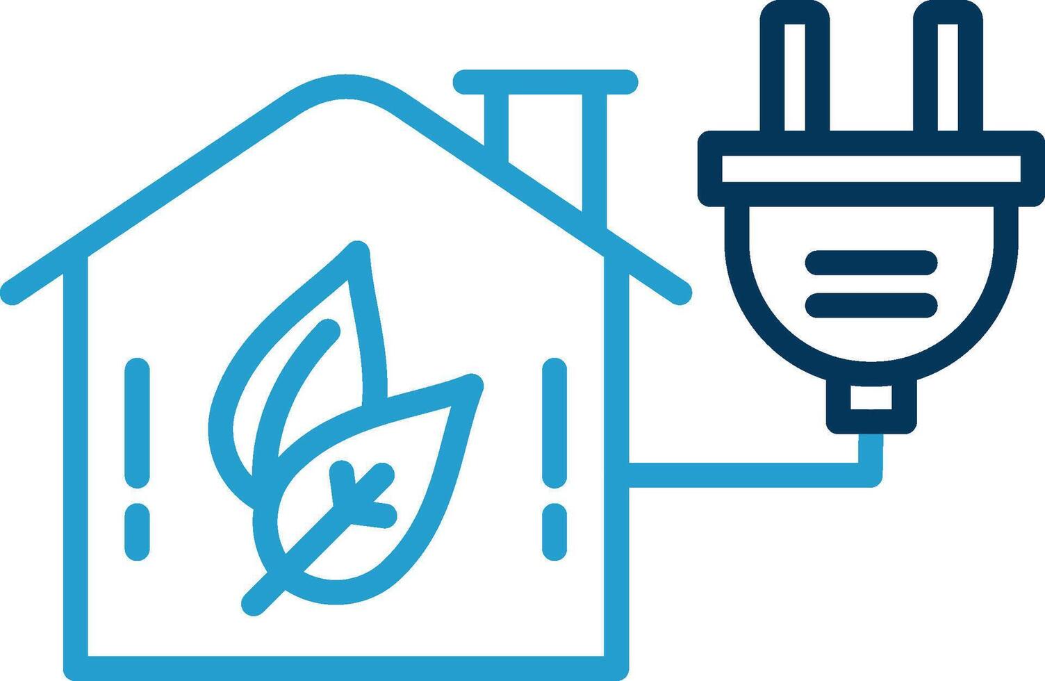 Energy Efficiency Line Blue Two Color Icon vector