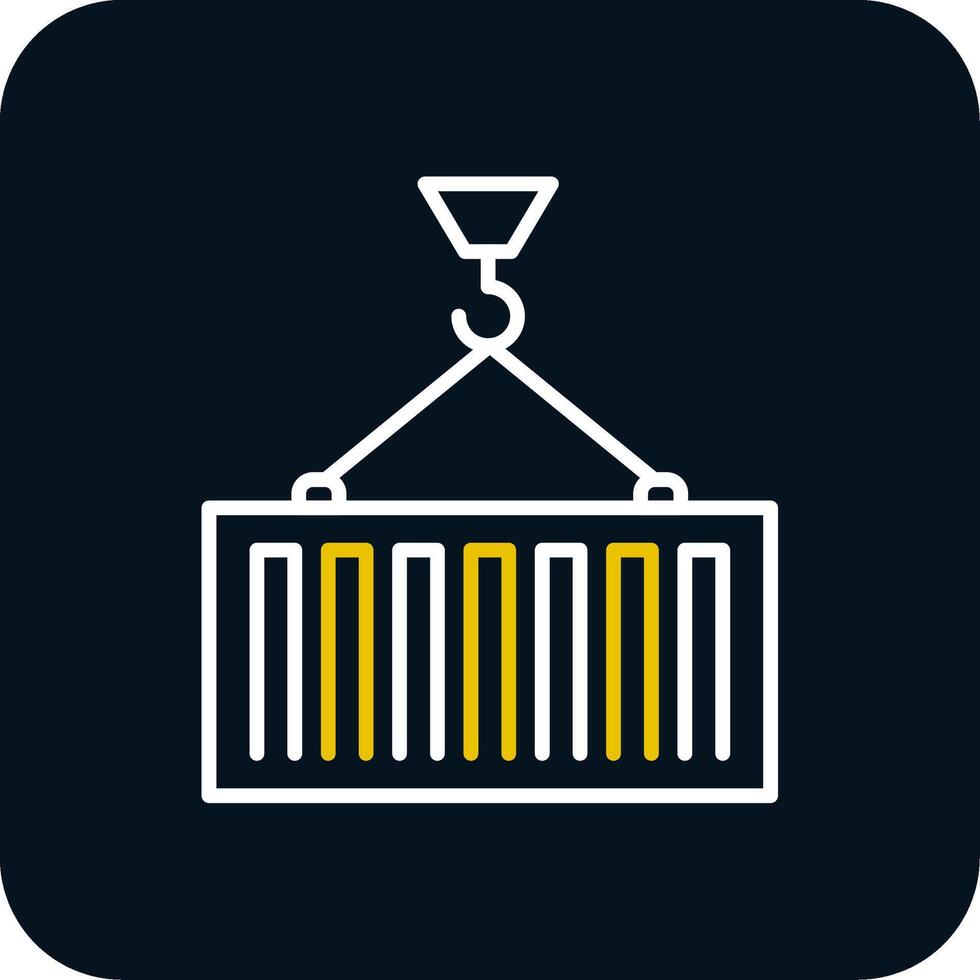Container Loading Line Red Circle Icon vector