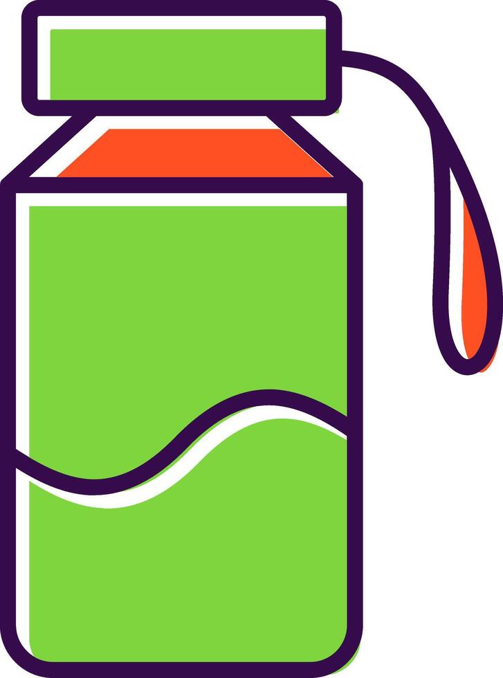 Water Bottle filled Design Icon vector
