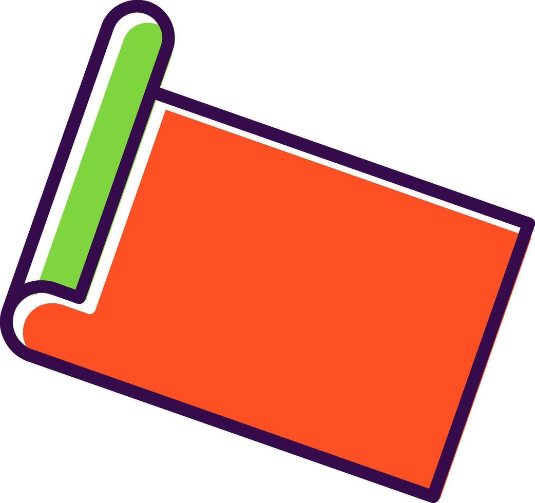 Yoga Mat filled Design Icon vector