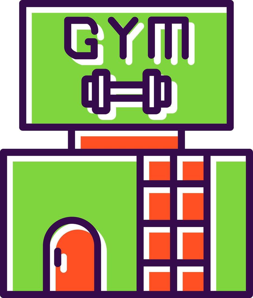 Gym filled Design Icon vector