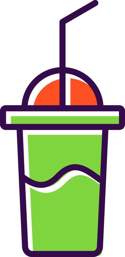 Milkshake filled Design Icon vector