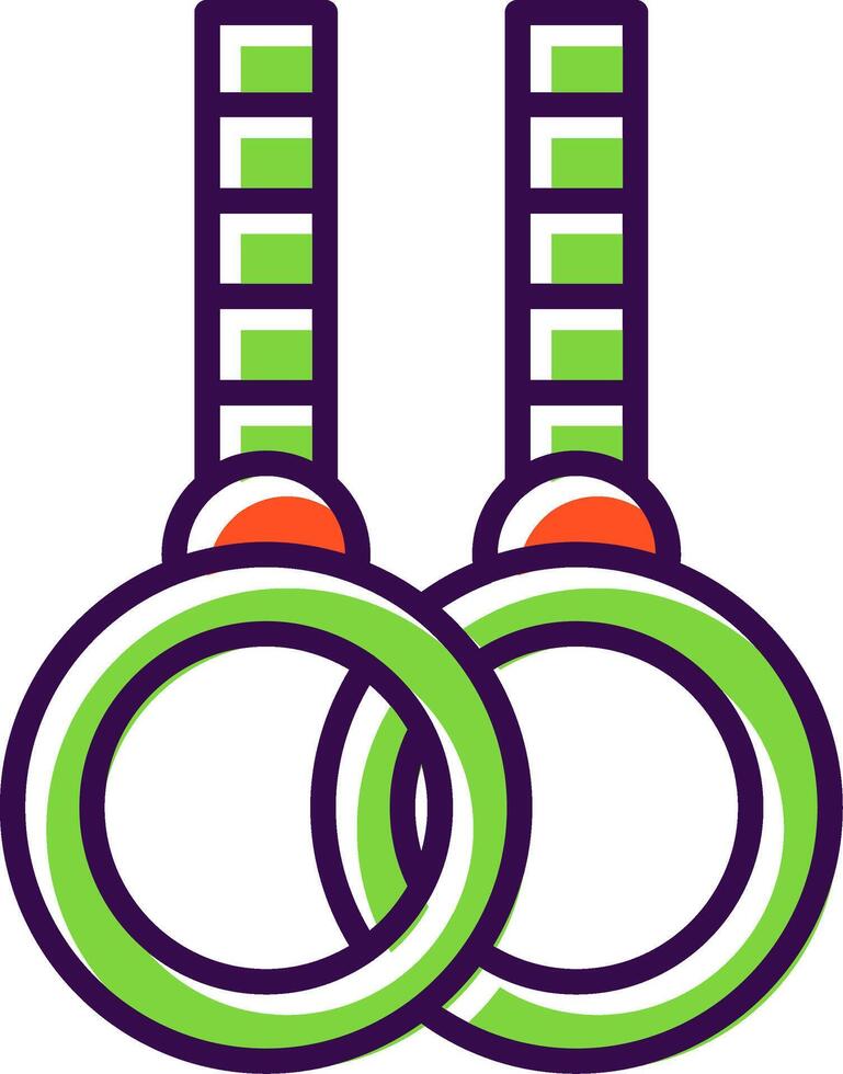 Gymnastic Rings filled Design Icon vector