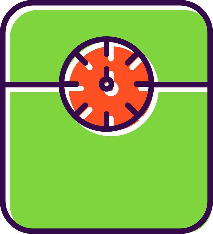 Weight Scale filled Design Icon vector