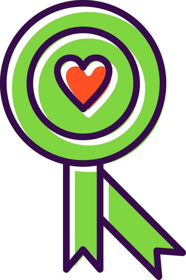 Medal filled Design Icon vector