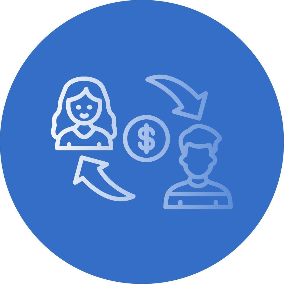 Joint Account Flat Bubble Icon vector