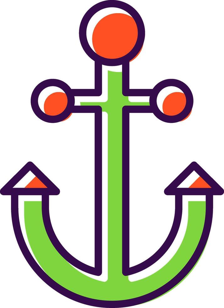 Anchor filled Design Icon vector