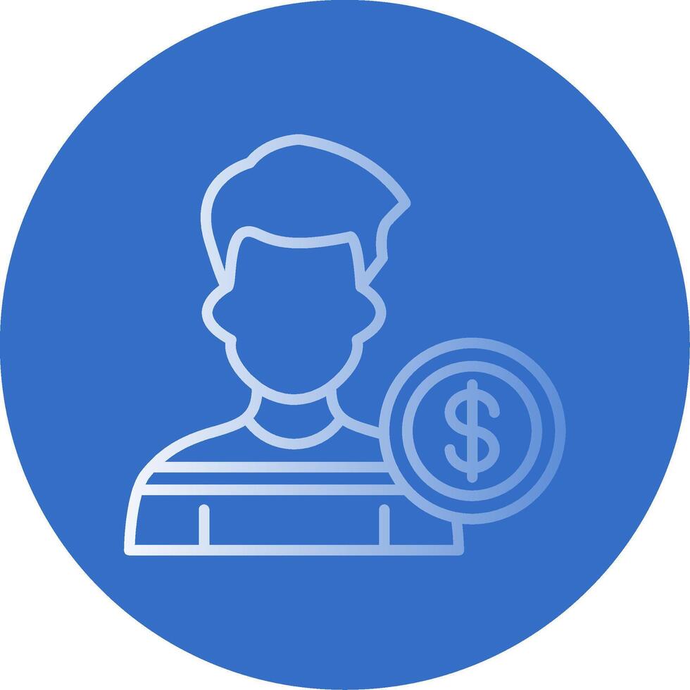 Investor Flat Bubble Icon vector