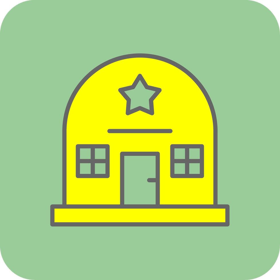 Army Base Filled Yellow Icon vector