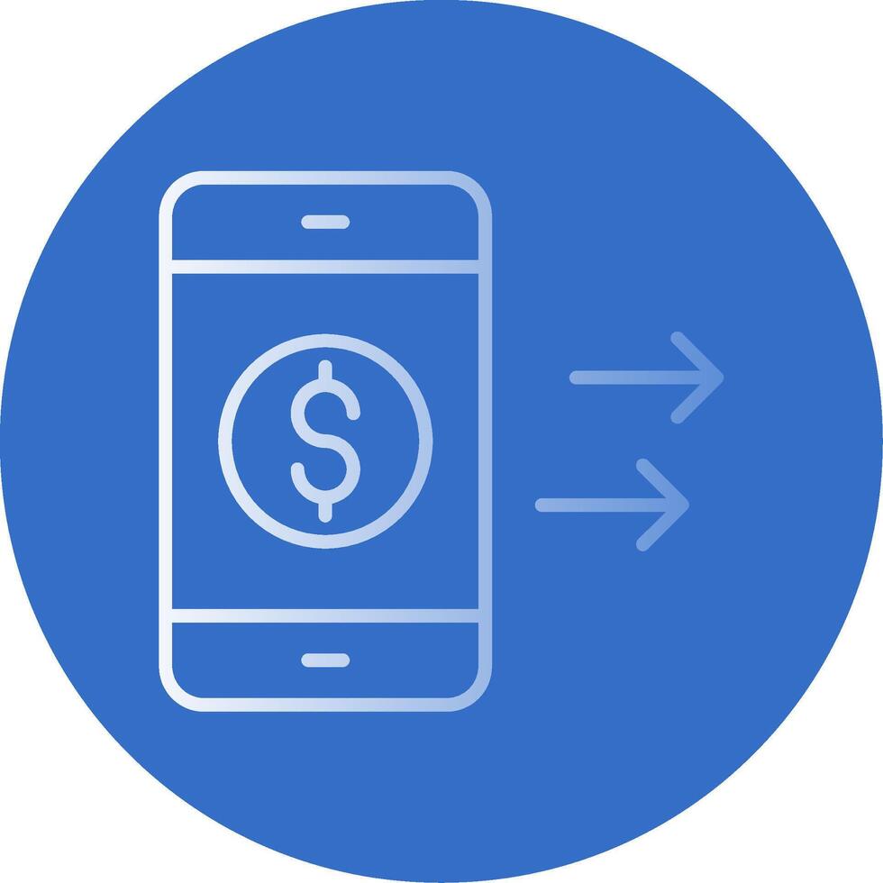 Transfer Money Flat Bubble Icon vector