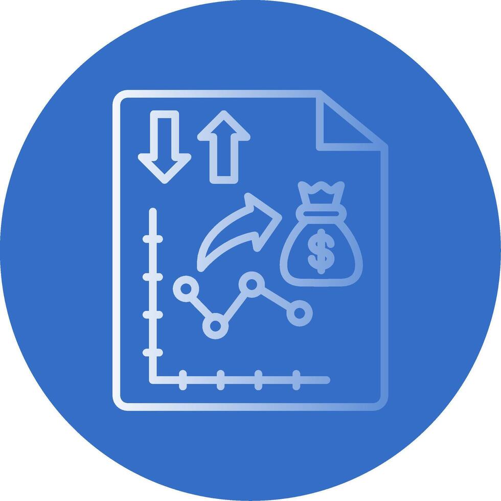 Money Strategy Flat Bubble Icon vector