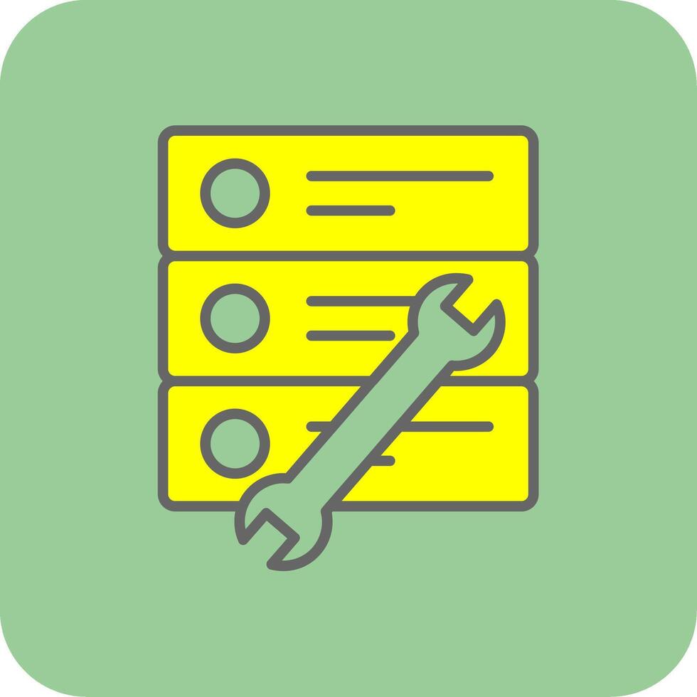 Repair Tool Filled Yellow Icon vector