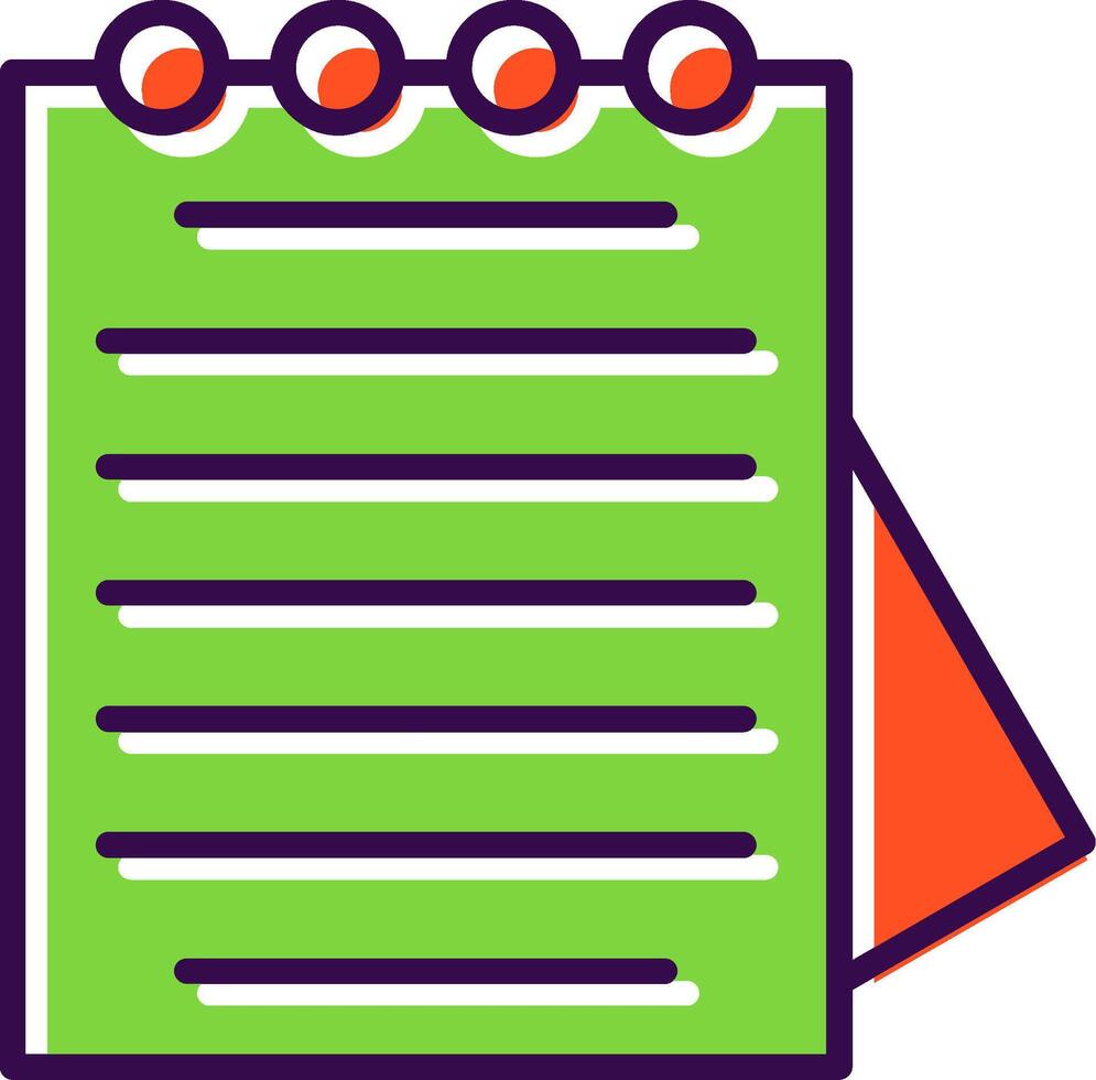 Notepad filled Design Icon vector
